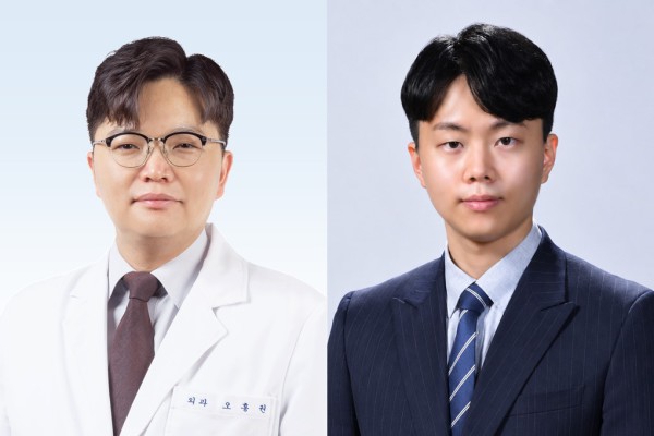 [사진] 분당서울대병원 외과 오흥권 교수(왼쪽), 황성서 전공의(오른쪽)