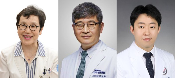 [사진] (왼쪽부터) 분당서울대병원 김나영 교수, 가톨릭의대 김병욱 교수, 한림대의대 방창석 교수