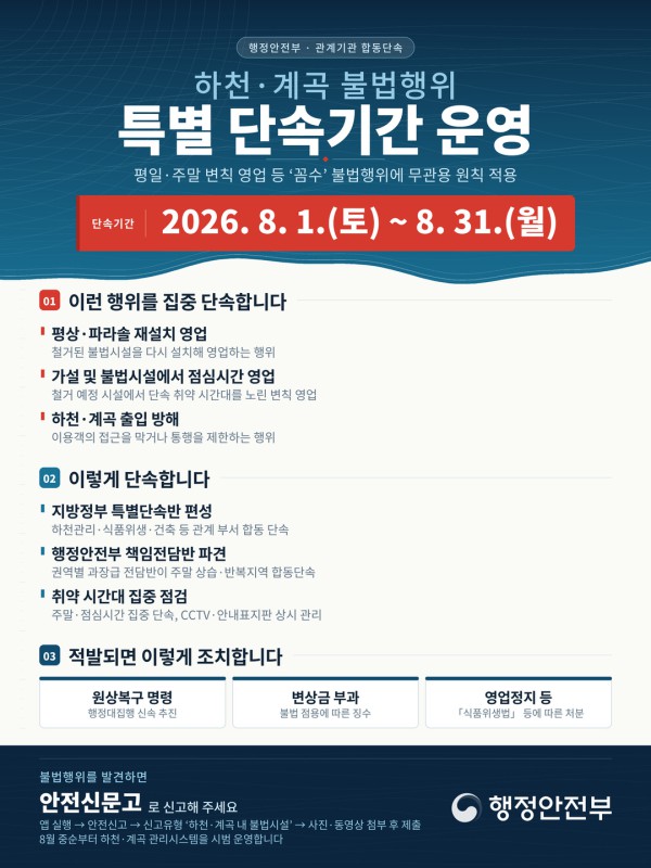 [사진] 용인특례시 하천·계곡 특별단속기간 포스터