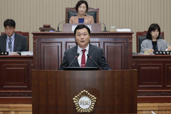 [사진] 구리시의회 연주현 의원, 제361회 임시회 5분 자유발언 모습