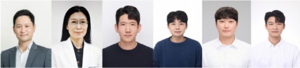 왼쪽부터 서울대학교 전기정보공학부 권성훈 교수, 서울대학교병원 의생명과학과 이은주 교수, 고려대학교 KU-KIST 융합대학원 김태현 교수, 서울대학교 강준원 박사, 서울대학교 김하민 연구원, 서울대학교 장해욱 박사