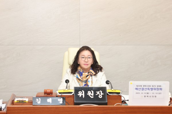 김혜영 예산결산특별위원장 